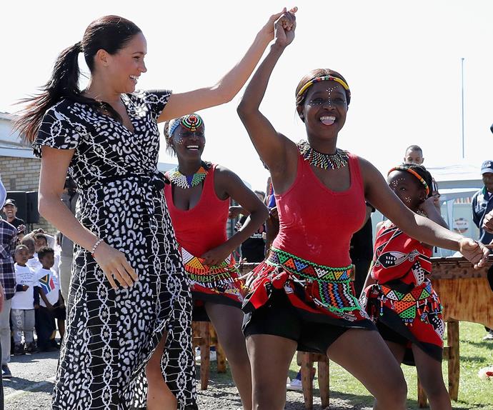 meghan markle dancing south africa