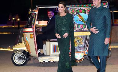 Duchess Catherine and Prince William arrive by tuk-tuk to a glamorous event in Pakistan