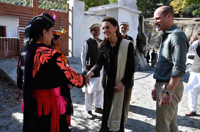 William and Kate met with the local community to hear how they were coping and adapting to the effects of climate change. *(Image: Getty)*