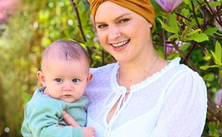 First-time mum's breast cancer battle