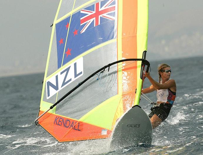 Barbara competing on the water in 2004.