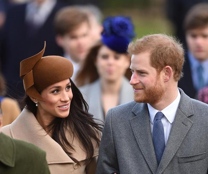 Prince Harry and Meghan, Duchess of Sussex at Sandringham in 2017. (Getty)