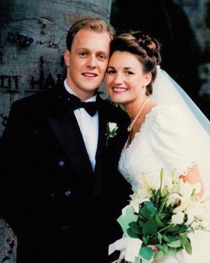 Wedding day bliss in January 1994