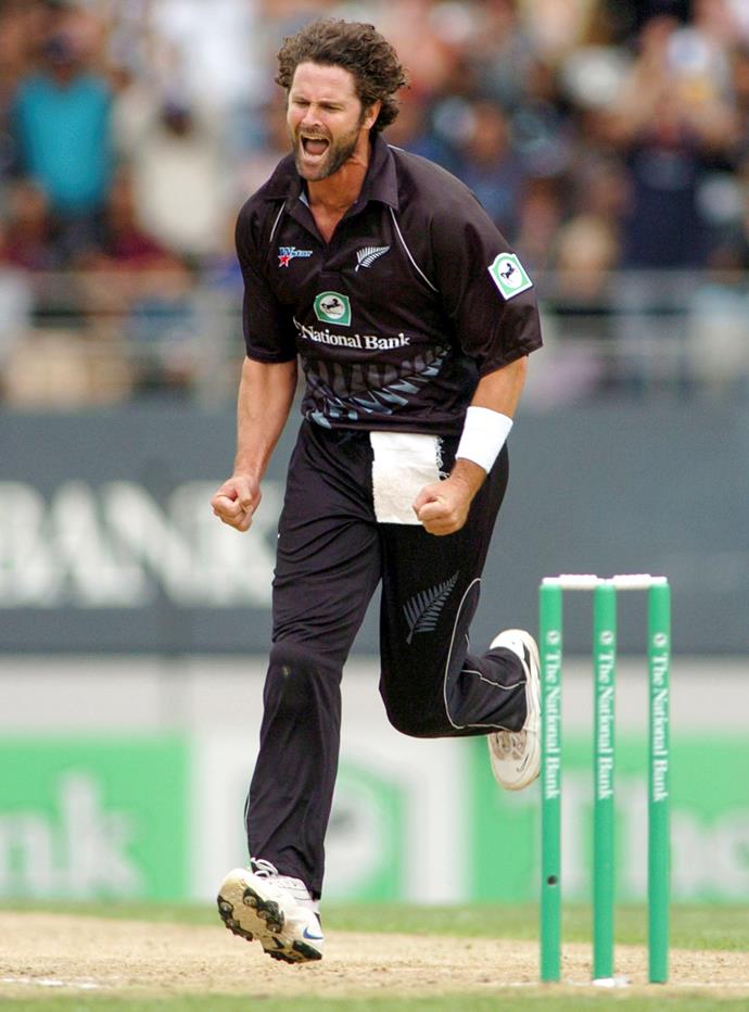 Playing for the Black Caps in 2005