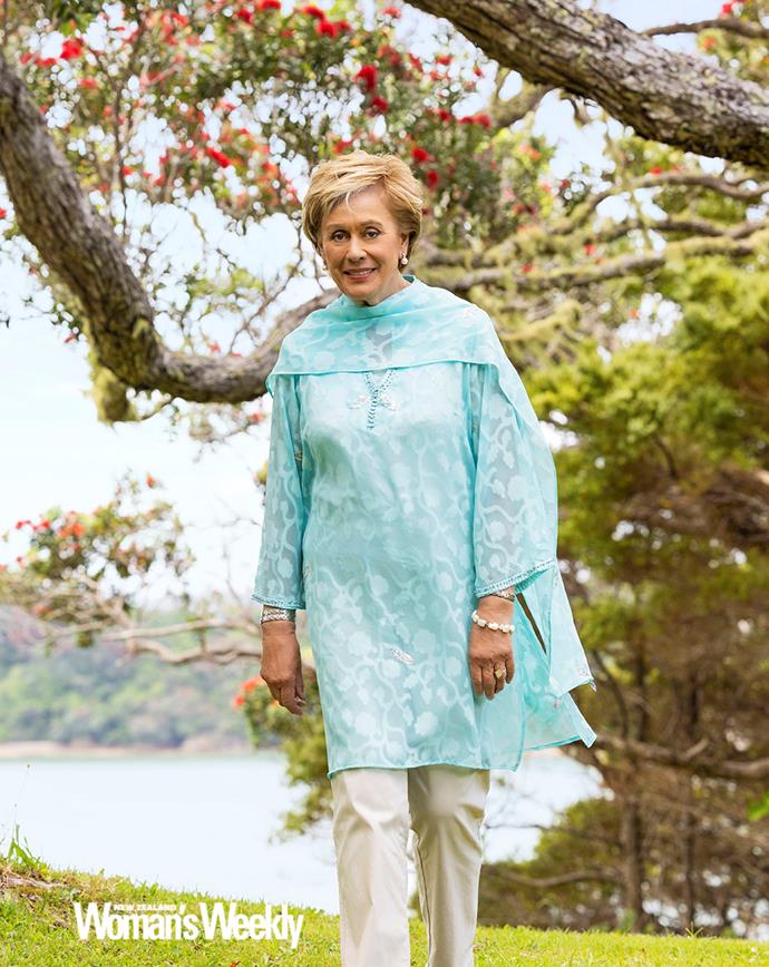 A rambling pōhutukawa which Dame Kiri says is at least 500 years old, sits outside her window