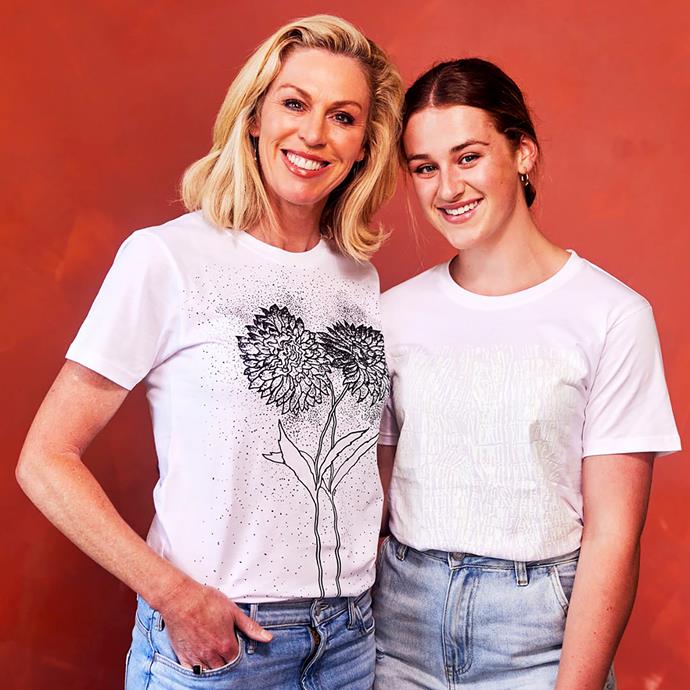 "It was fun to do the shoot ("Tees for a Cure" campaign for Breast Cancer Cure) with my daughter Addison, who's turning 18 and embarking on her path as a young woman."