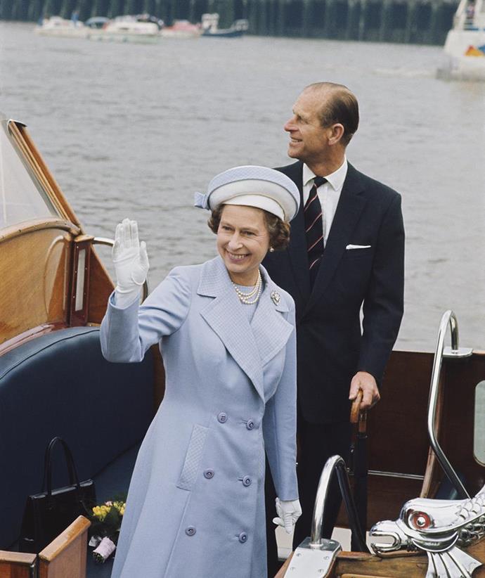 The Queen waves with Philip at her side for her Silver Jubilee.