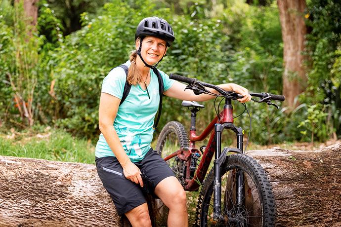 Becky says there is more to mountain-bike riding than fitness. "I have myself back," she says.