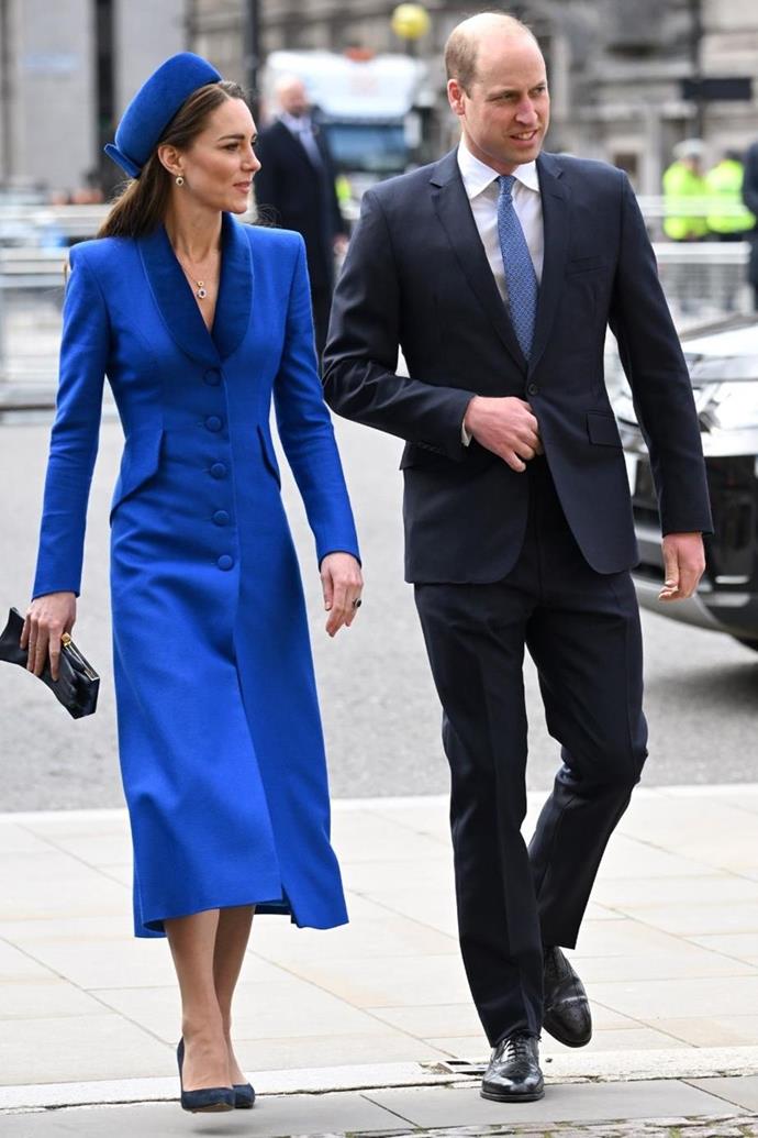 Catherine's accessories were the same ones she wore to meet the Ukranian president and his wife in 2020.