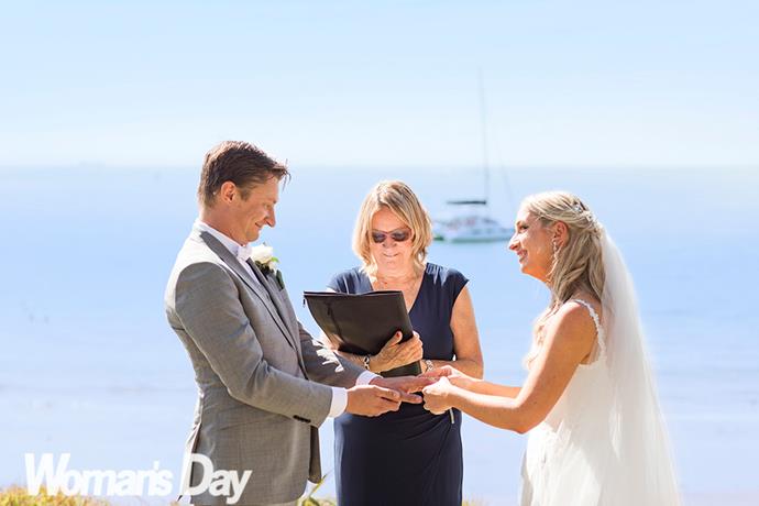 The keen yachties chose the Hauraki Gulf as the perfect backdrop to their vows