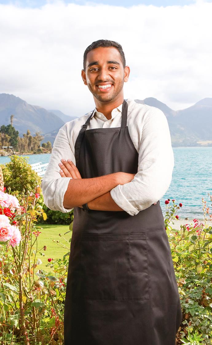 **Dylan - 21, Auckland**

Sales rep Dylan Fernandes says being accepted for *MasterChef NZ* has "reignited a fire in my belly" when it comes to his passion for fresh ideas with food. His signature dish is mushroom tortellini, while his favourite meal is an Indian dish called sorpotel. "It's a curry from Goa, which is where my family is from – it's to die for!" Dylan admires celebrity chef Jamie Oliver because "he makes food fun and interesting", and his ultimate dream is to run his own food truck or cooking school.