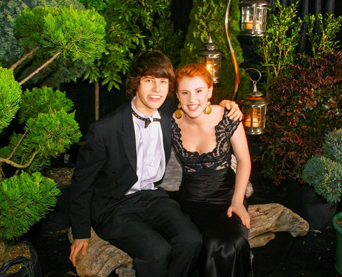 With girlfriend Julia at the school ball in 2009.
