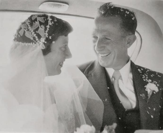 Yvette and Buddy on their wedding day in 1954