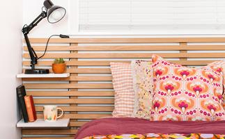 How to create a bedhead with moveable shelving