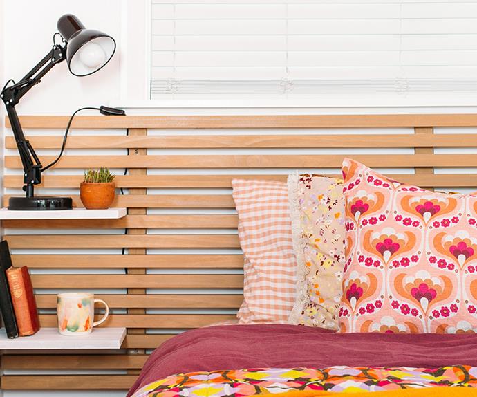 How to create a bedhead with moveable shelving
