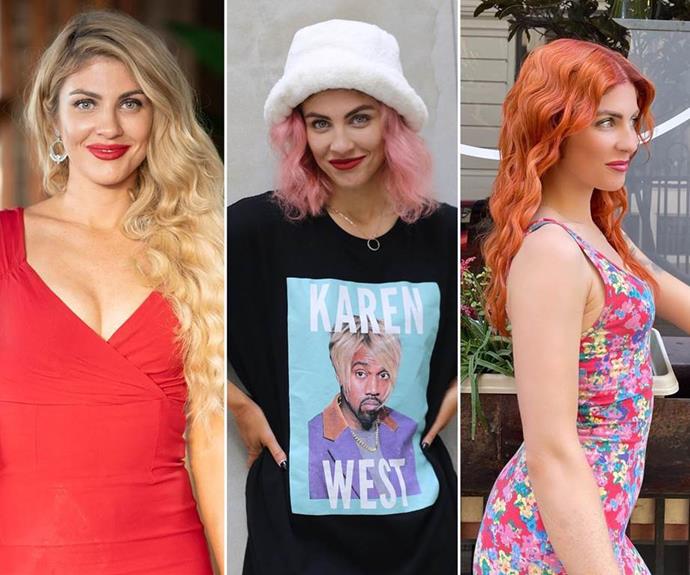 **Booka Nile, season eight**


Booka is also a fan of transforming her mane, swapping her signature blonde curls for a short pink bob after her season aired. More recently the edgy queen adopted a flaming red 'do with matching extensions to give her some added length.

(Image: Nine/Instagram)