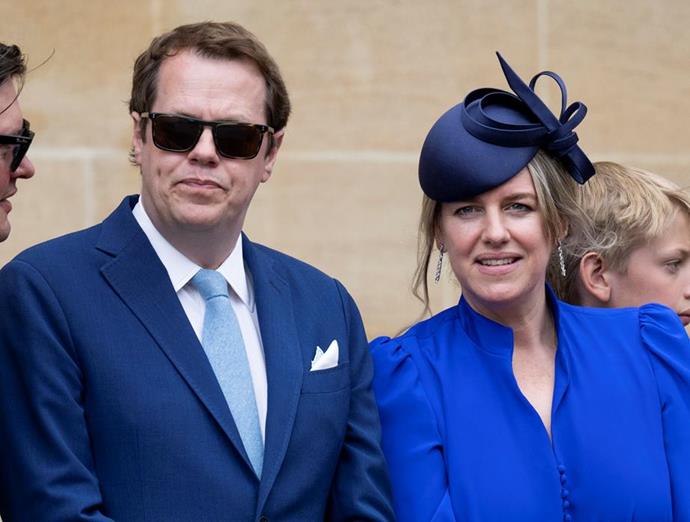 Camilla's children Tom Parker Bowles and Laura Lopes were also spotted at the procession. *(Image: Getty)*