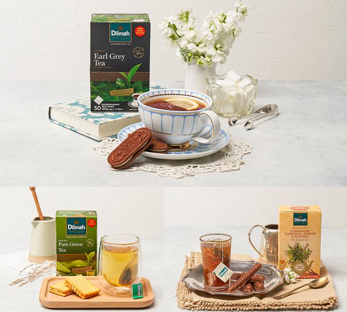 Others in the running: The Sophisticated (Dilmah Earl Grey and Cameo Cremes), The Zesty Pick-Me-Up (Dilmah Ceylon Pure Green and Lemon Treats), The Exotic (Dilmah Cinnamon, Turmeric, Ginger & Lemon and Chocolate Fingers)