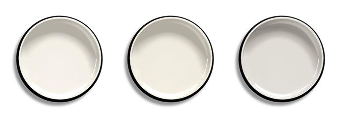 Popular Resene whites: (left to right): [Resene Alabaster](https://shop.resene.co.nz/testpots/l/resene-colour-id:26?colour=Alabaster|target="_blank"), [Resene Rice Cake](https://shop.resene.co.nz/testpots/l/resene-colour-id:2411?colour=Rice%20Cake|target="_blank"), [Resene Sea Fog](https://shop.resene.co.nz/testpots/l/resene-colour-id:2545?colour=Sea%20Fog|target="_blank").