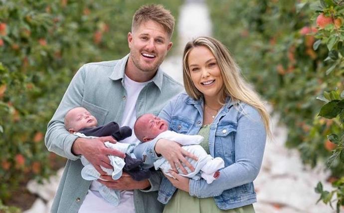 Who do Melissa Rawson and Bryce Ruthven's twin sons Levi and Tate look more like?