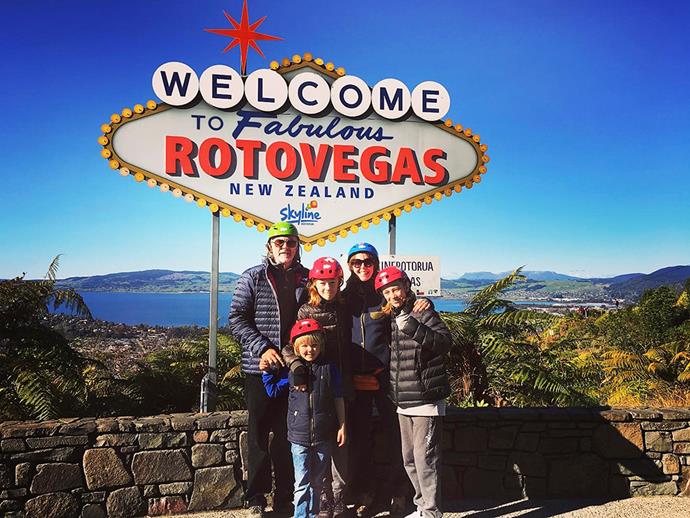 Showing the family a great time in Rotorua.