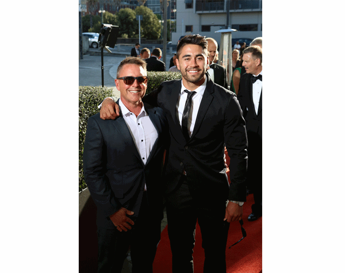 Shaun Johnson with his father, Paul