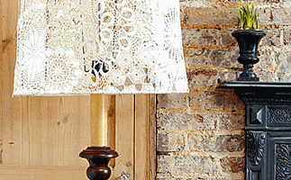 Craft - Lace doilie lampshade