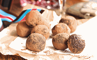 Rum and raisin truffles