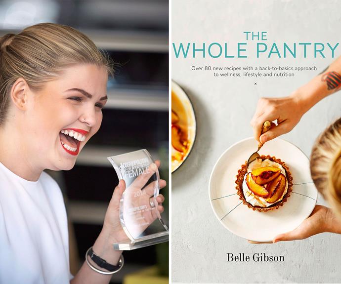 Left: Belle’s rapid rise to fame led to an award from *Cosmopolitan* magazine. Right: Her cookbook.