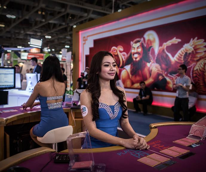 Global Gaming Expo Asia, held this May in the gambling mecca of Macau, where it’s estimated $US202 billion of dirty money is washed every year.