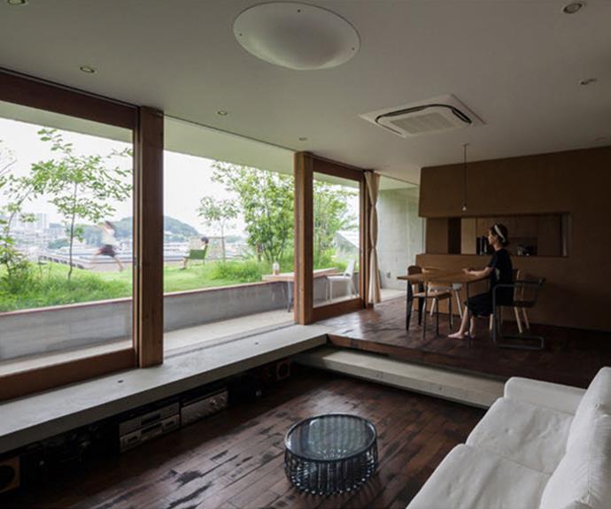 Sliding glass doors open on to roof-top gardens. Photo: Courtesy of Keita Nagata Architectural Element