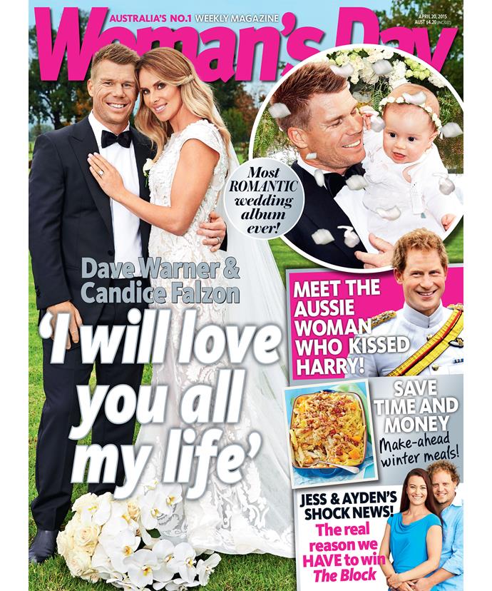 Read the couples romantic wedding vows and see their full weddign album only in *Woman’s Day*, on sale 13th April.