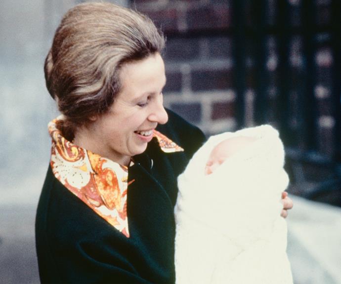 Princess Anne with her baby girl, Zara, born, May 15, 1981.