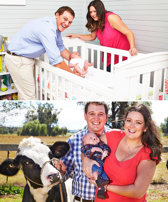 The My Kitchen Rules cheesemakers are just besotted with their adorable seven-week old bub!