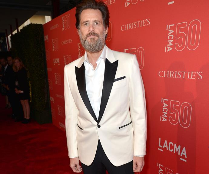 Jim Carrey was sporting a whole new look for his role as The Hermit in *The Bad Batch*.