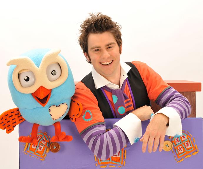 The star will have surely have no trouble keeping little Lenny entertained thanks to his role as Mr Giggle in *Giggle And Hoot*