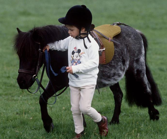Prince William with his very cute pony.