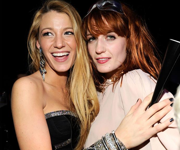 Blake Lively and Florence Welch may be an unlikely duo, but the pair are very close. In fact, Florence sang at Blake's wedding.