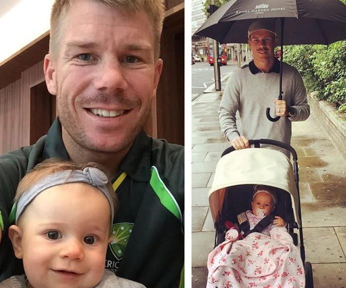 After weeks away from his divine daughter Ivy Mae, Aussie cricketer David Warner has finally been reunited with his baby in London ahead of the Ashes.