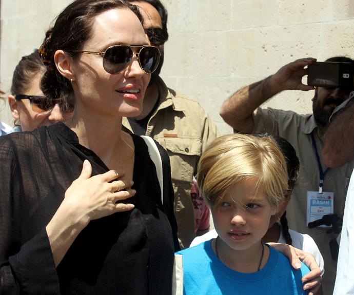 In her capacity as UN High Commissioner for Refugees Goodwill Ambassador, Angelina Jolie was joined by her daughter, Shiloh as the pair went to Turkey for *World Refugee Day.*