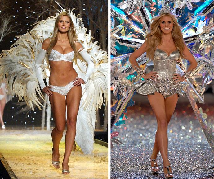 Super-babe Heidi Klum first walked the VS catwalk in 1997, and had a sparkling 13-year run with the lingerie brand.