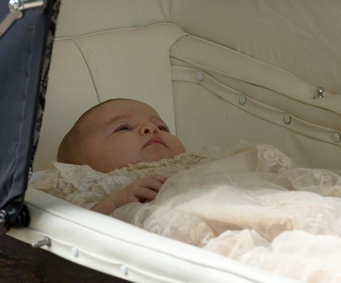 Princess Charlotte seems to be the spitting image of brother George at the same age.