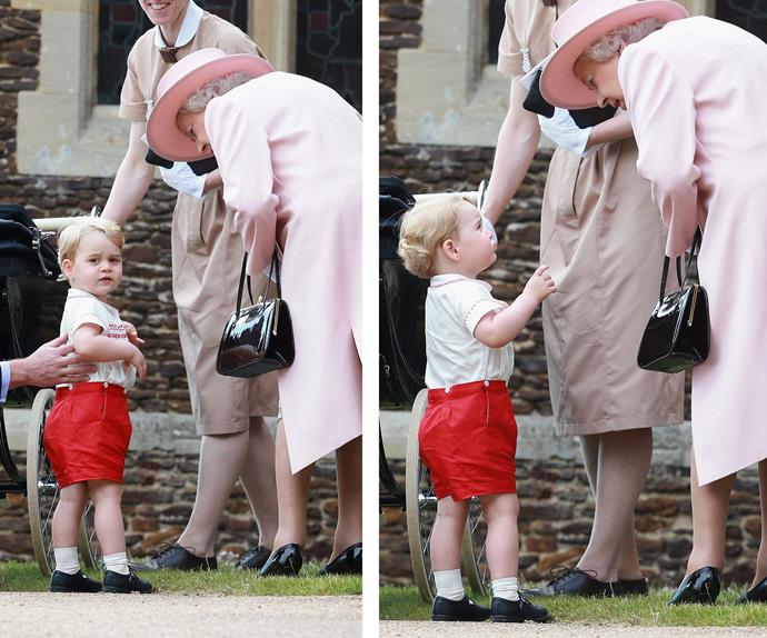 Prince George shares a tender moment with his great-grandmother, The Queen.