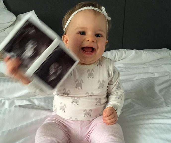 Ivy Mae seems exceptionally pleased she is set to become a big sister!
