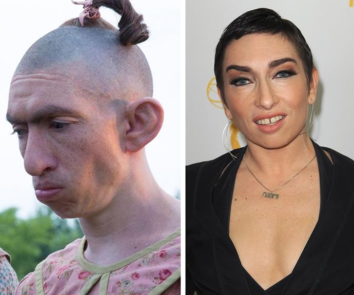 Naomi Grossman portrays the beloved, albeit the clinically insane Pepper on *American Horror Story*. The 40-year-old actress is unrecognisable when compared to her small-screen counterpart.