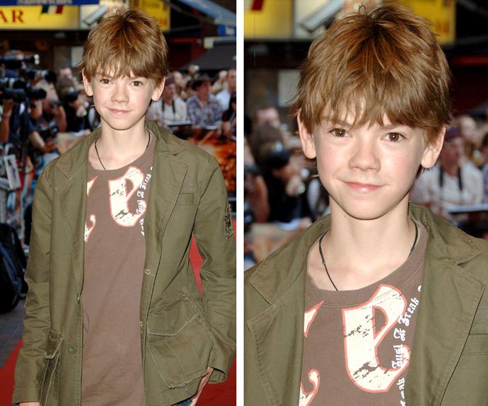 Even at a young age Thomas was a natural at a red carpet – although we’ll forgive him for that army green blazer!