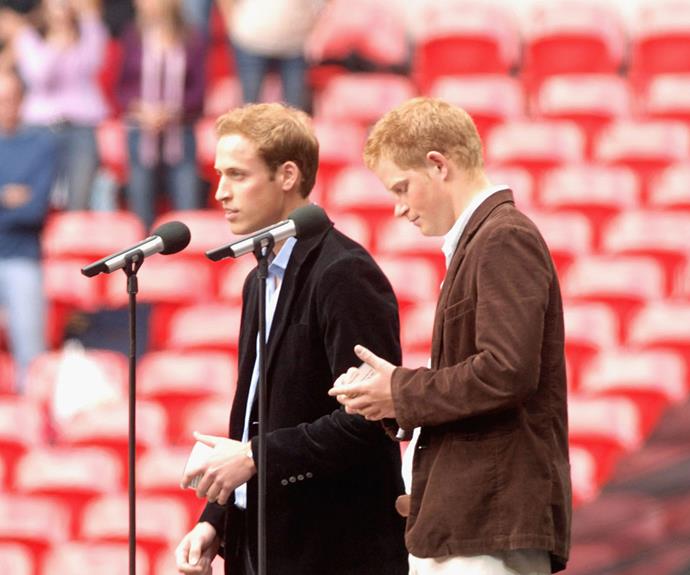 In 2007, William and Harry celebrated their mother with the aptly named *Concert For Diana*. The London gig, which was held at Wembley Stadium one month before the ten year anniversary of her death, was a roaring success and boasted a slew of musicians including Elton John, Duran Duran, Pharrell and Tom Jones.