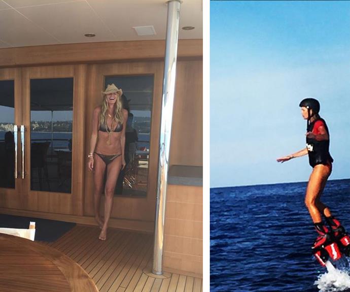 The age-less Elle Macpherson shows us how to work a bikini or rocket out of the water.