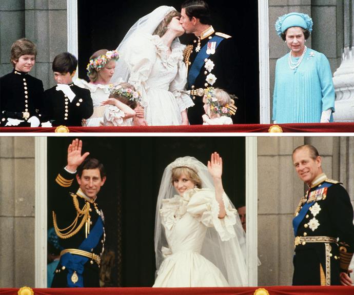Princess Diana's enormous bridal gown has become one of the world's most iconic dresses. It was made of ivory silk and embellished with pearls, sequins and antique lace.