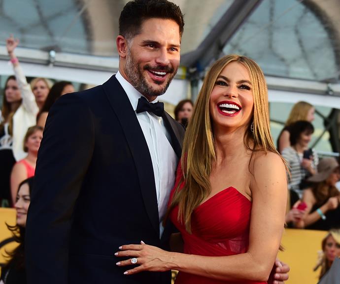 Sofia Vergara is all smiles with this diamond sparkler and who could blame her with that beauty? "This is the love hand," Vergara exclaimed, showing off her amazing rock.